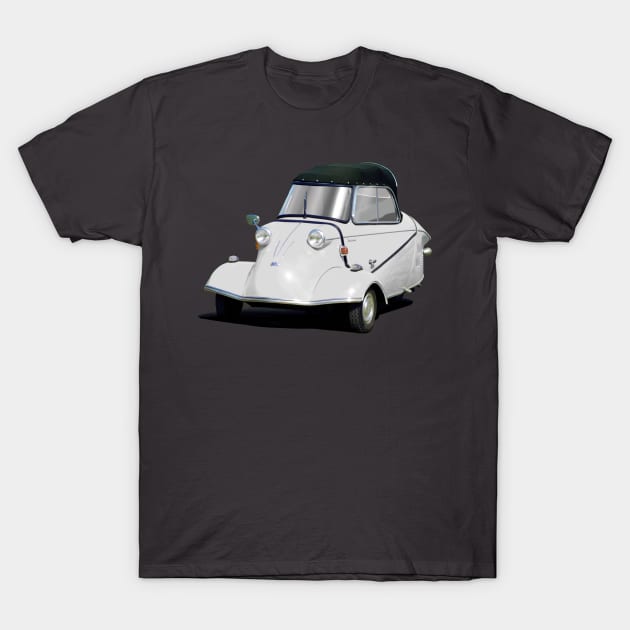 Messerschmitt bubble car in white T-Shirt by candcretro